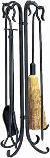UniFlame 5-Piece Black Heavy Weight Rustic Fireplace Tools Set (F-1128)