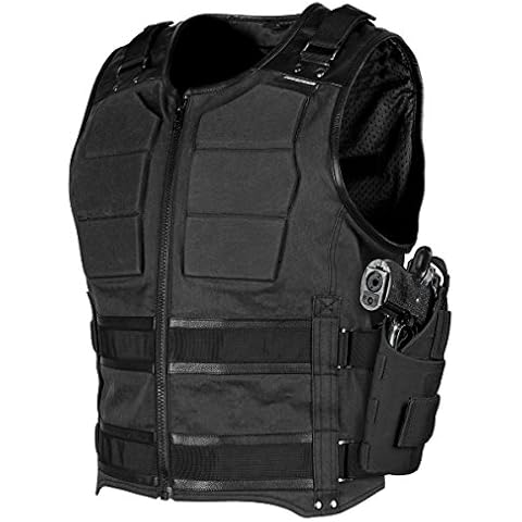 Speed and Strength mens Motorcycle Vest, Black, Large US Cover