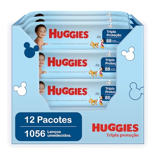 Huggies Lenços Umedecidos Higiene Diária Rendem 2x Mais 12 x 88 U...