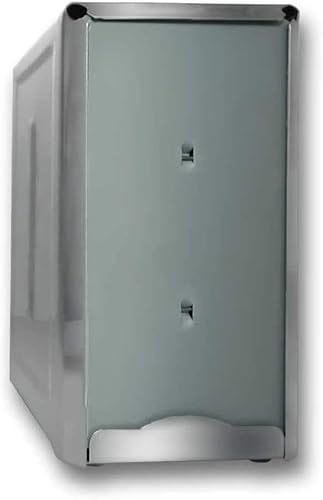 Miniatura 5 de Juego de 2 dispensadores de servilletas de acero inoxidable de doble cara con acabado pulido de 3-3/4 x 4-1/2 x 7-1/2 pulgadas, dispensador de