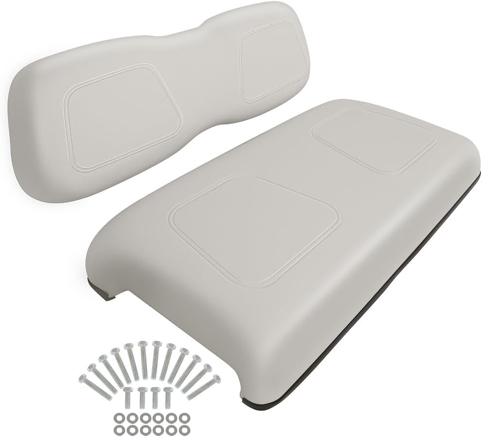 Front Seat Replacement Cushions for Club Car DS, Golf Cart Cushion Seat for Club Car DS Front Bottom Seat Assembly, Dedicated for Front Row Seats, Black, 2 Piece Set
