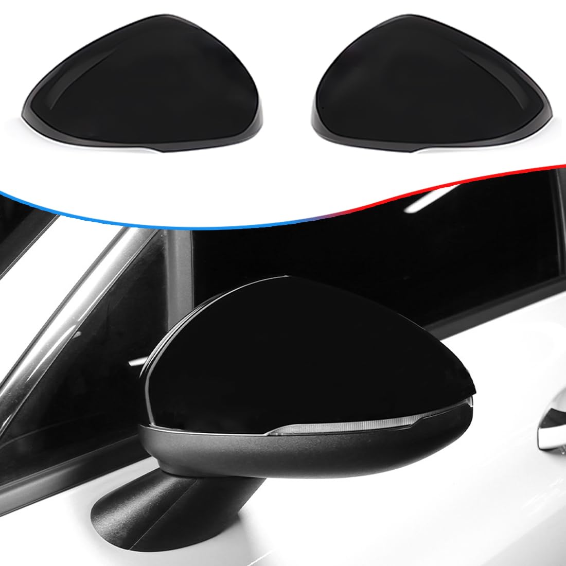 Rear View Mirror Cover，for Kia K5/Optima 2021 2022 2023 2024 2025 Bright Black Turn Signal Housing Cover Accessories