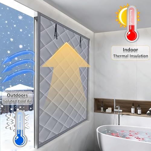 Rideau coupe-vent isolant phonique et store de fenêtre thermique en coton - 5