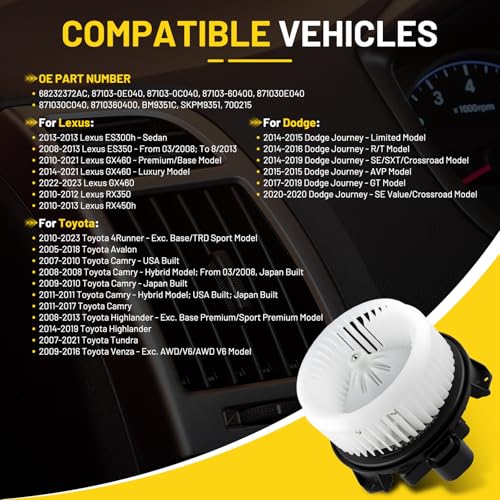 Image of 700215 HVAC Blower Motor Fit for Dodge Journey 2014-2020