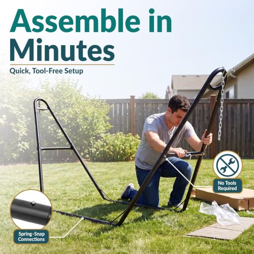 Sunnydaze Universal Heavy-Duty Hammock Stand for Outside, Chains Included by Sunnydaze Decor - Used condition - Image 4