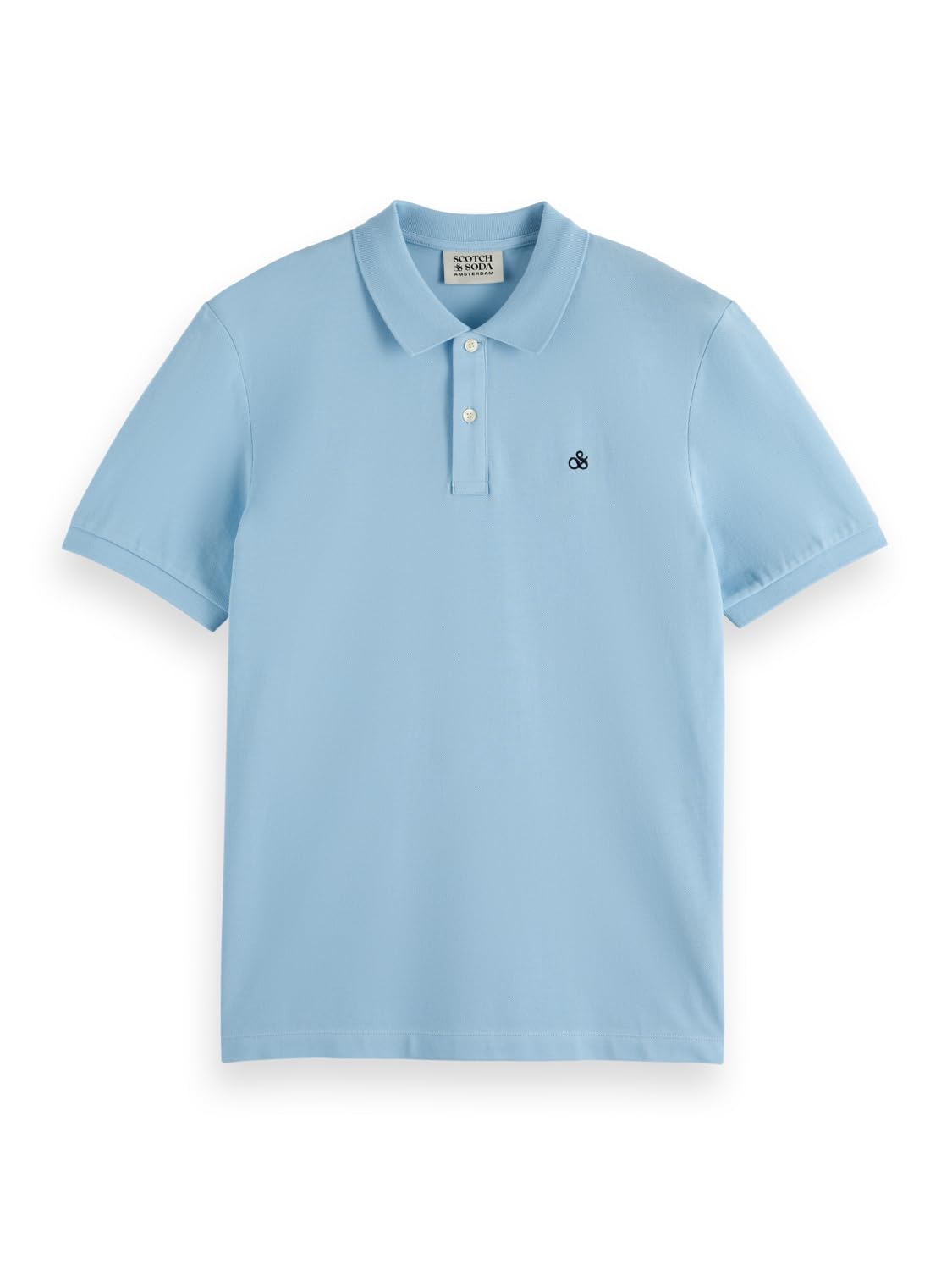 Scotch & Soda Men's Logo Polo Shirt, Spring Blue, M