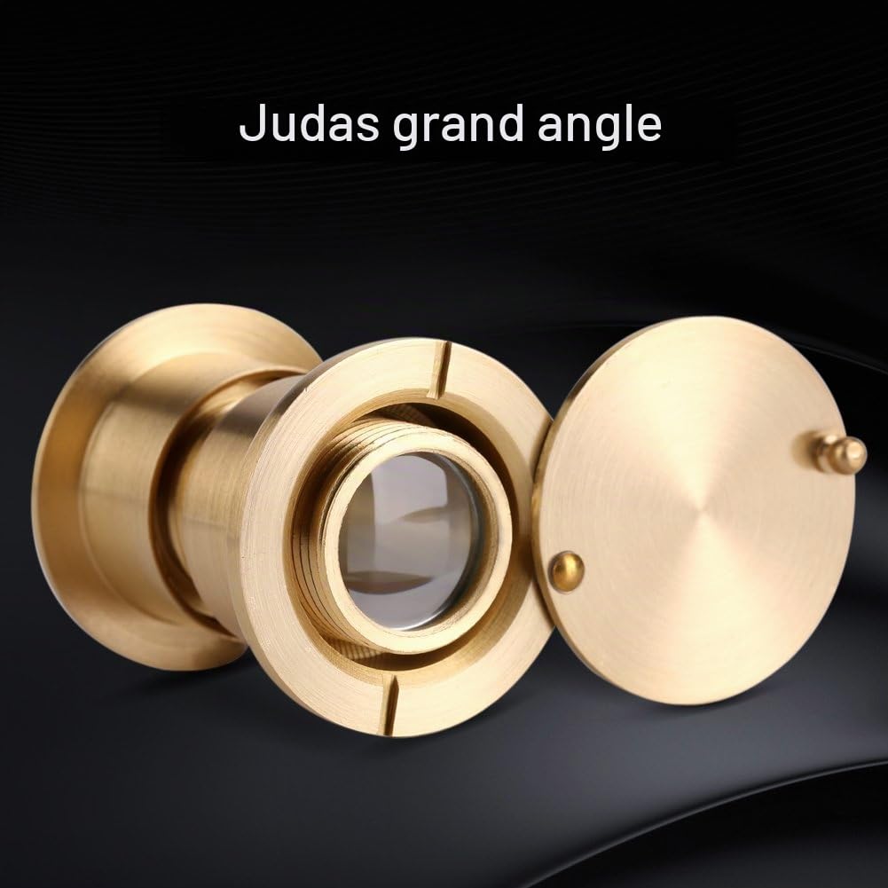 Judas de 28 mm judas de porte de Large Angle de Visualisation Visionneuse de Porte Antivol avec Cache de Protection pour 35 mm-60 mm Épaisseur de Porte (Golden)