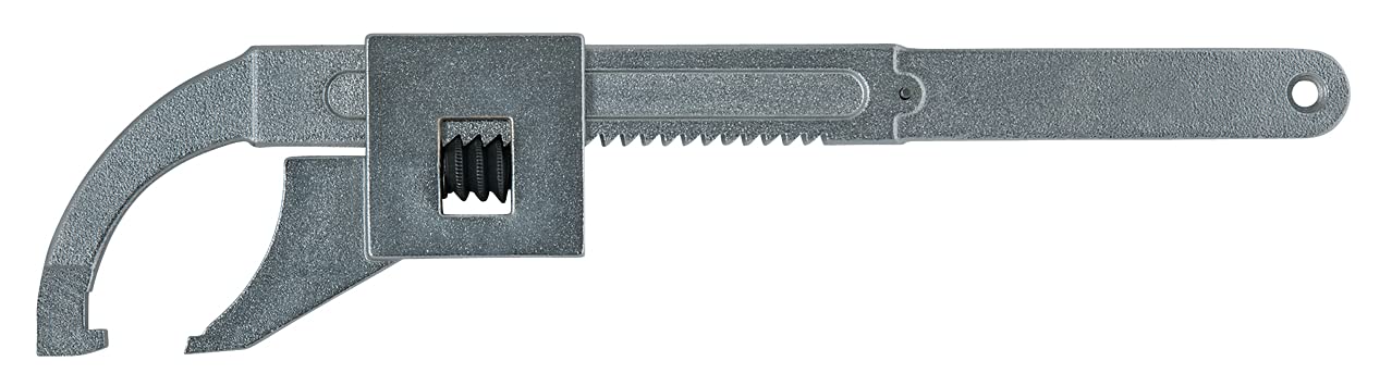 KS Tools 517.1399 Llave de gancho articulada con pico, 30-200 mm