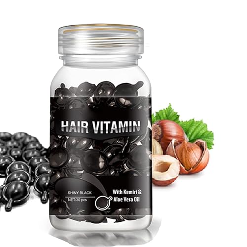 GOWWIM Cápsula de suero de vitamina para el cabello, tratamiento complejo de argán, macadamia y aguacate, máscara de reparación del cabello suave y