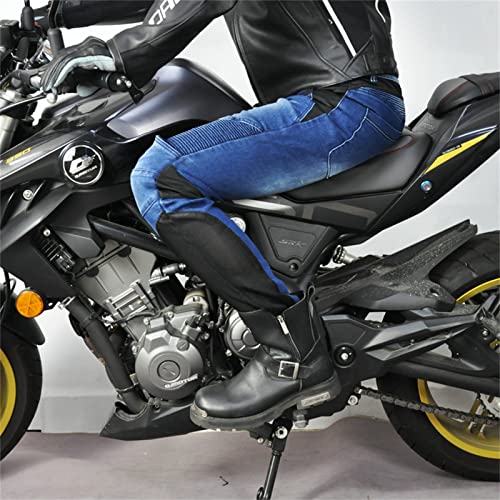 TIUTIU Jeans da Moto da Uomo, con 4 Cuscinetti