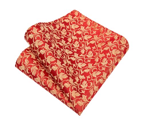 Image of Enlision Ties for Men Floral Tie Handkerchief Cufflinks Set Formal Flower Classic Mens Necktie & Pocket Square Wedding