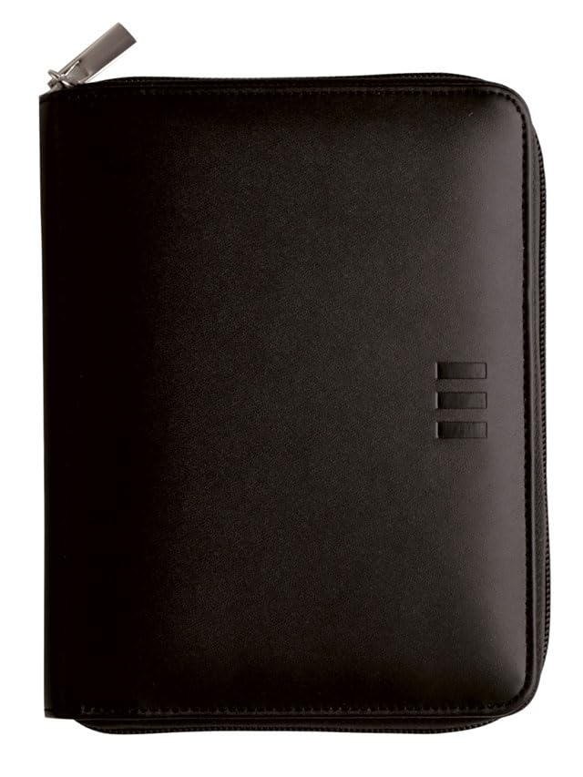 Finocam - Agenda Organizador 2026 con Cremallera 1 Día Página | Enero - Diciembre (12 meses) | Agenda Organizador anillas con bloc de notas | Open Cremallera Pol Negro - Español