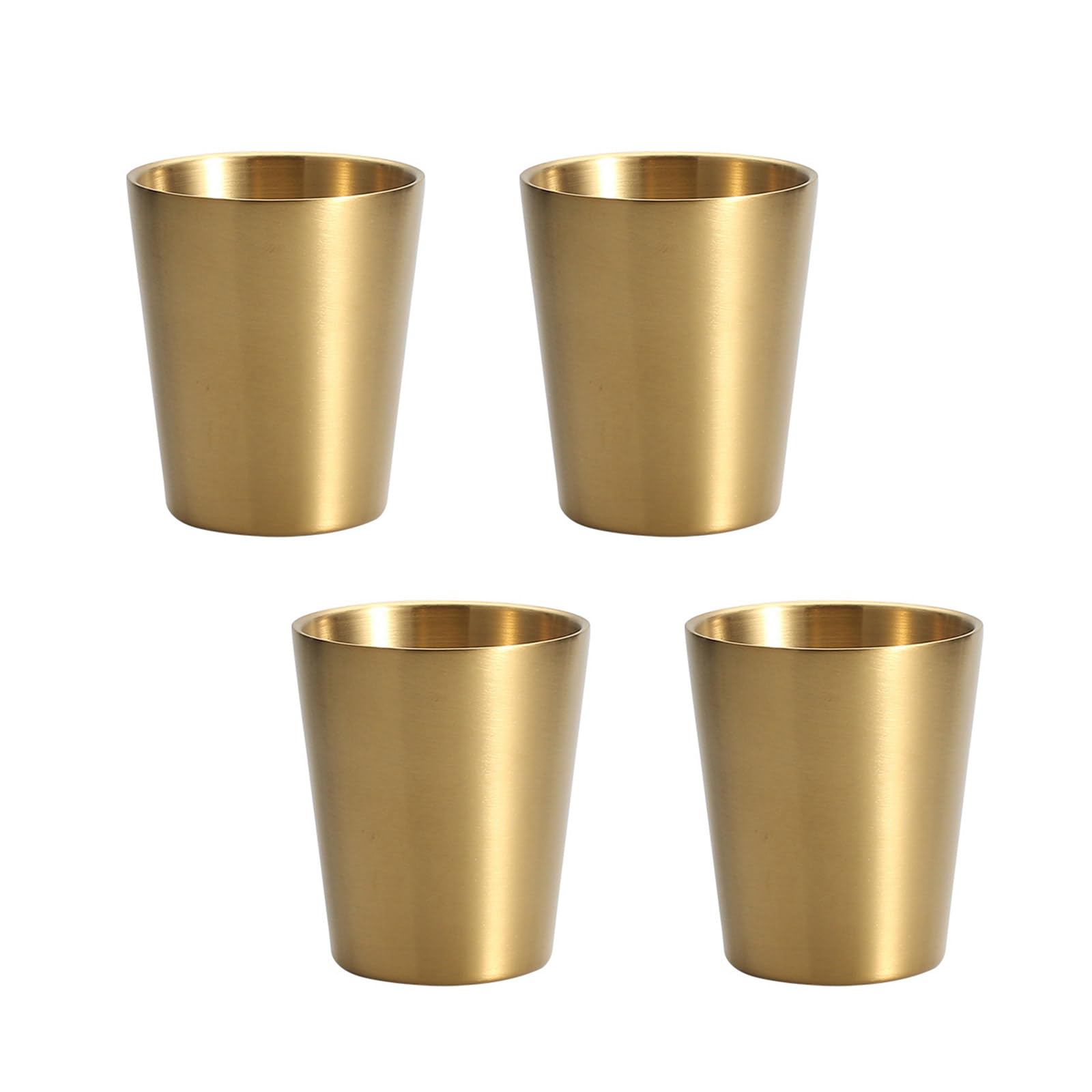 Lot de 4 gobelets isolés à double paroi Gobelet en acier inoxydable pour l'extérieur Tasse à café empilable résistante à la chaleur Utilisation