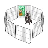 FXW MiniPaws Unleashed Dog Playpen for Yard & RV Camping, Expandable 24-inch 8 Panels for Puppies and Small Dogs, Portable for Indoor and Outdoor Use