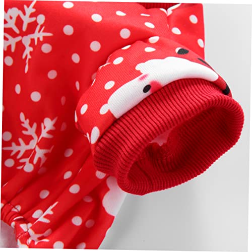 Disfraz navideño para perro talla L color rojo miniatura 3