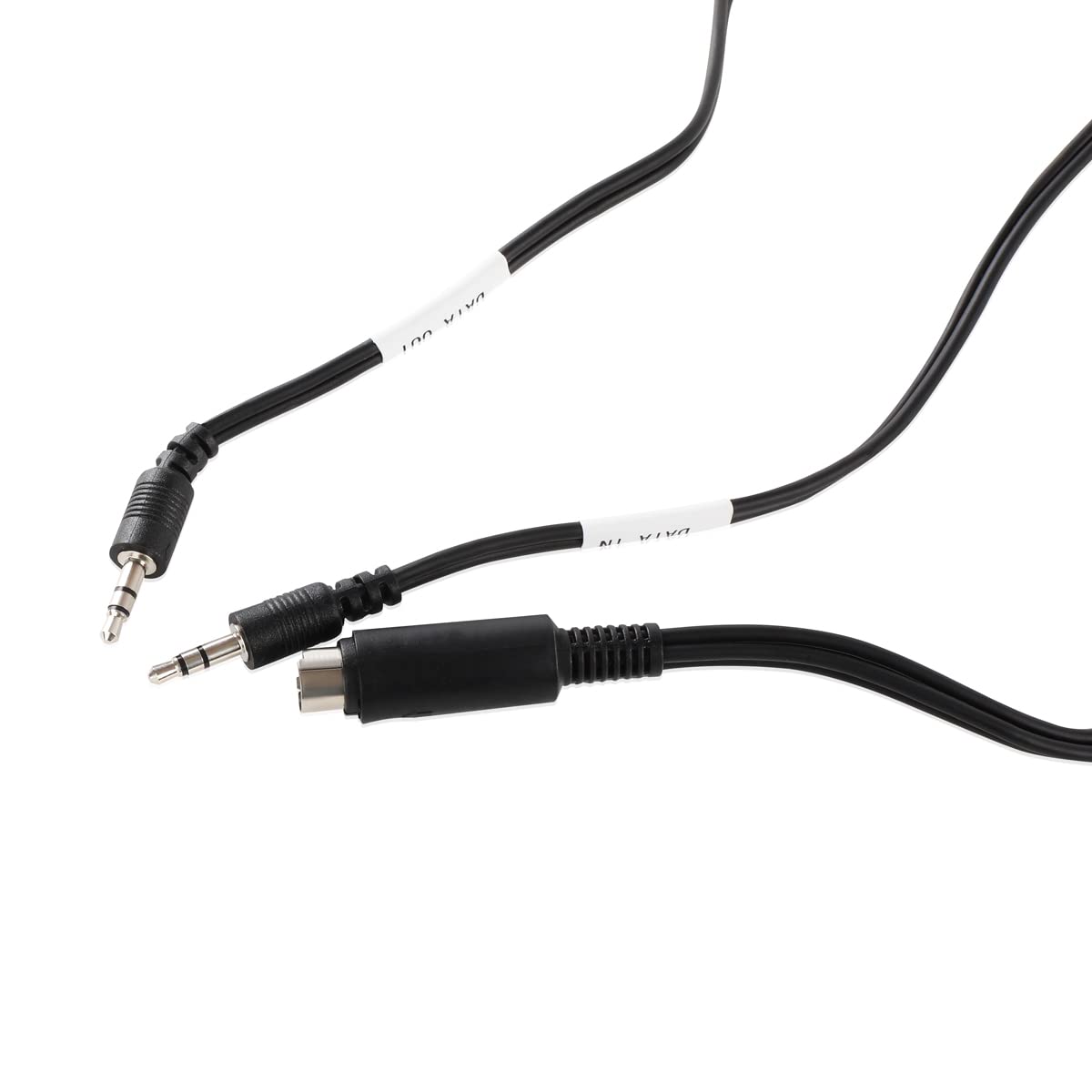 3-stopowy czarny mini DIN męski na 2 x 1/8" (3,5 mm) męski kabel audio/danych do YAESU FT-897, FT-857, FT-891, FT-991, FT-450, FT-900, FT-950 i innych