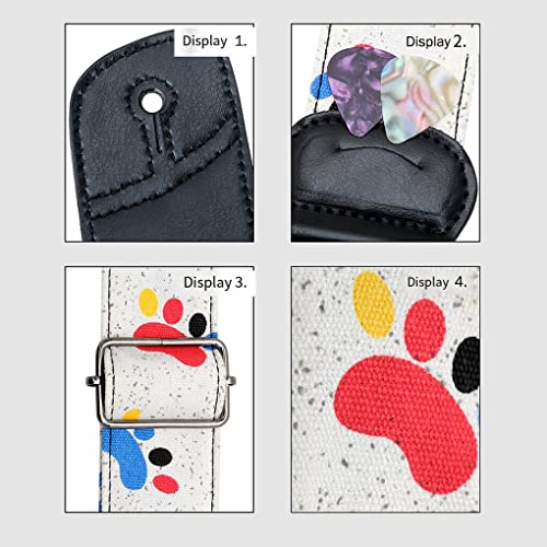 CIVVOPSSW Sangle de guitare acoustique Instrument ceinture d’épaule Pick Pocket basse pièces de rechange, Grille de… - Les Beatles, Paul McCartney, John Lennon, RIngo Starr, George Harrison CIVVOPSSW Sangle de guitare acoustique Instrument ceinture d'épaule Pick Pocket basse pièces de rechange, Grille de… – Image 8