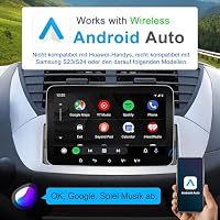 Android Autoradio 1din mit Navi 7 Zoll Bildschirm Wireless CarPlay & Android Auto Car Play Radio Touch Display mit Bluetooth FM WiFi GPS SWC USB 2G+32G 1 din – Ansicht 4
