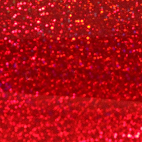 SISERHolographic Heat Transfer Vinyl 20" x 1 Foot (Red)