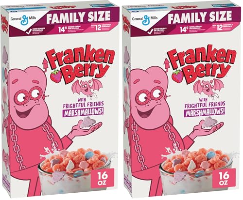 General Mills Franken Berry Breakfast Cereal, 16 oz Box (Pack of 2)