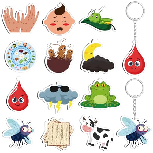 Liliaafar 36 Pcs Passover Gifts for Adults 10 Plagues Acrylic