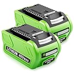 2Pack 29472 6.0Ah 40V Lithium Battery Replacement for GreenWorks G-MAX 40V Power Tools 29462 29252 20202 22262 25312 25322 20642 22272 27062 21242
