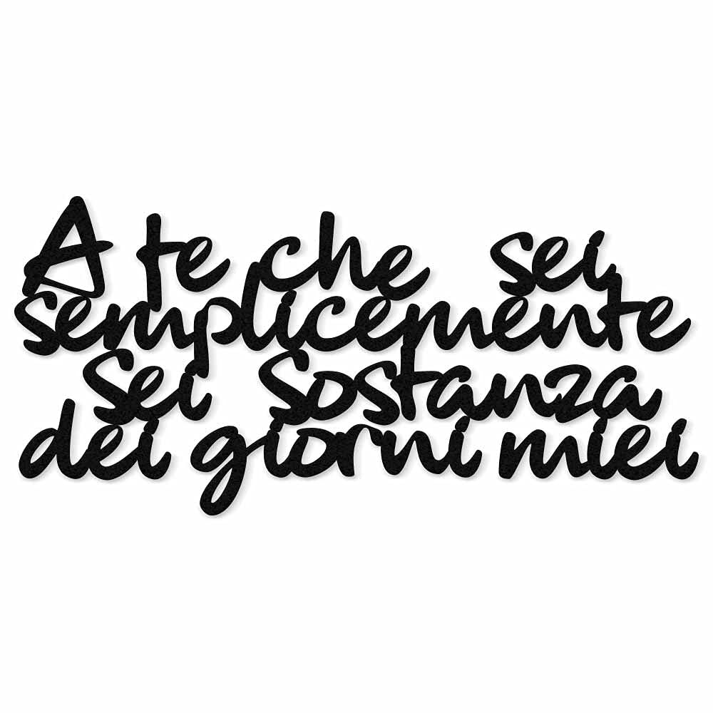 Decorazione Murale Frase Scritta su Legno A Te Che Sei – Citazione Testo Canzone per Decorare Le pareti Complemento di arredo per Decorazione casa