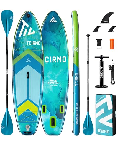 TCIRMO Inflatable Stand Up Paddle Board for Adults with Seam Welded Technology, 10'6''x33''x6'',...