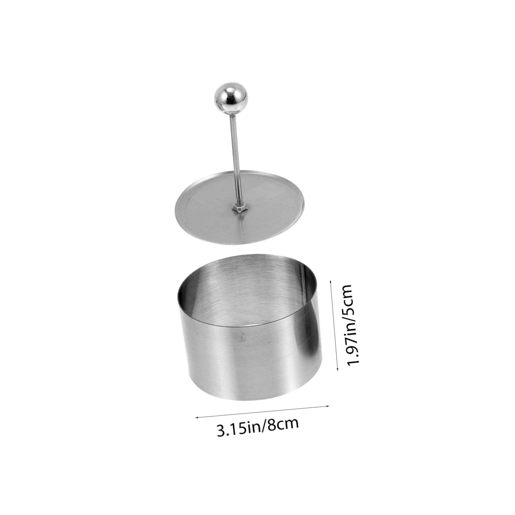 Cabilock 3 Sets Round Stainless Steel Cold Dish Molds Shaper for Pastries Rice Balls and Desserts Elegant Design for Beautiful Cold Dish Presentation