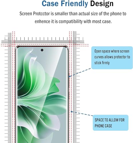 Image of Advanced Black Border Tempered Glass Protector For Oppo Reno 9 Smartphone|Full Screen Coverage (Except Edges) Screen Protector Guard Protector,Pack Of 1