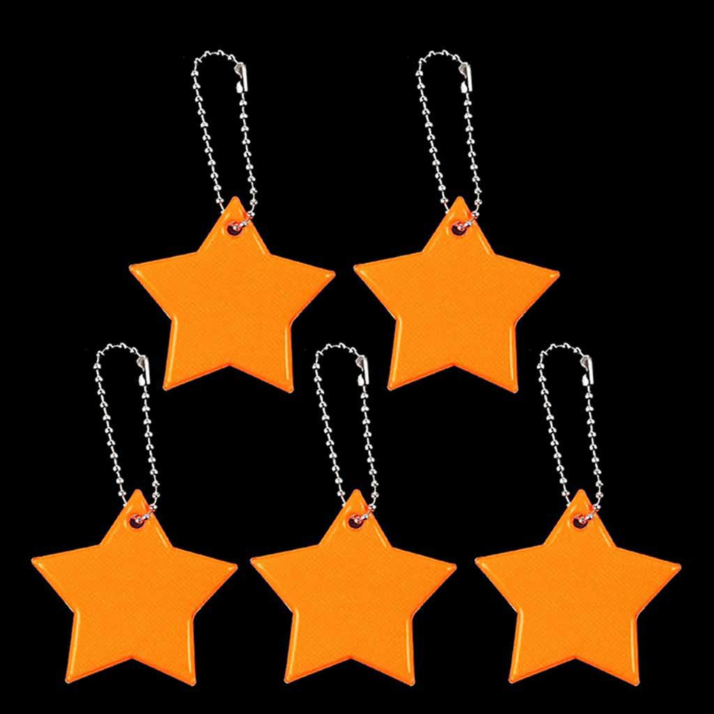 Lot De 20 Pendentifs Réfléchissants En Forme D'étoile - Pour Sac à Dos, Veste, Poussette - 8 Couleurs - 4