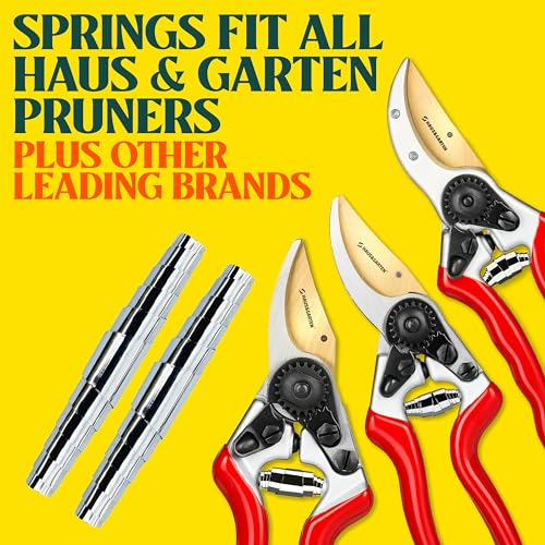 Haus & Garten PRO-Grade Bypass Pruner Replacement Springs (2-Pack) - Heavy Duty Volute Springs - Bypass Pruning Shear Replacement Springs For Garden Pruners - Titanium Gardening Shear Parts - Image 3