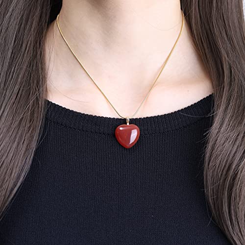 COAI Snake Chain Necklace Red Carnelian Necklace for Women Crystal Necklace3