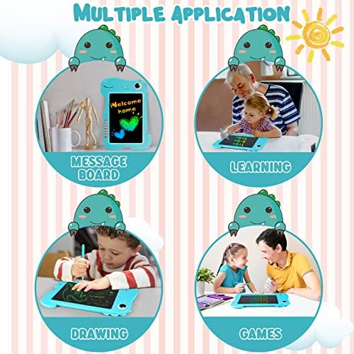 Kizmyee LCD Writing Board LCD Painting Board Magic Board,10 Inch Dinosaur Toy for Boys&Girls, Screen Drawing Board, Writing Tray, Christmas Small Gifts for Children