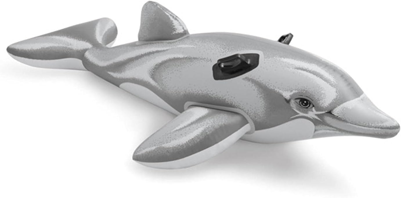 Activane Inflatable Dolphin Pool Float Raft Summer Children Fun Swimming Pool Floaties for Kids and Adults Pool Lake Beach Float Raft Lounge Outdoor : Toys & Games