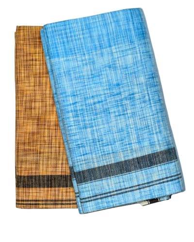 Image of Self Design Lungi & Dhoti for Men (Unstitched)| Lungi for Mens Cotton Blend | 2 Meter | Soft, Lightweight & Breathable Fabric | Ethnic Wear for Daily Use