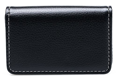 Image of RFID Blocking Wallet - Minimalist Leather Business Credit Card Holder - Black