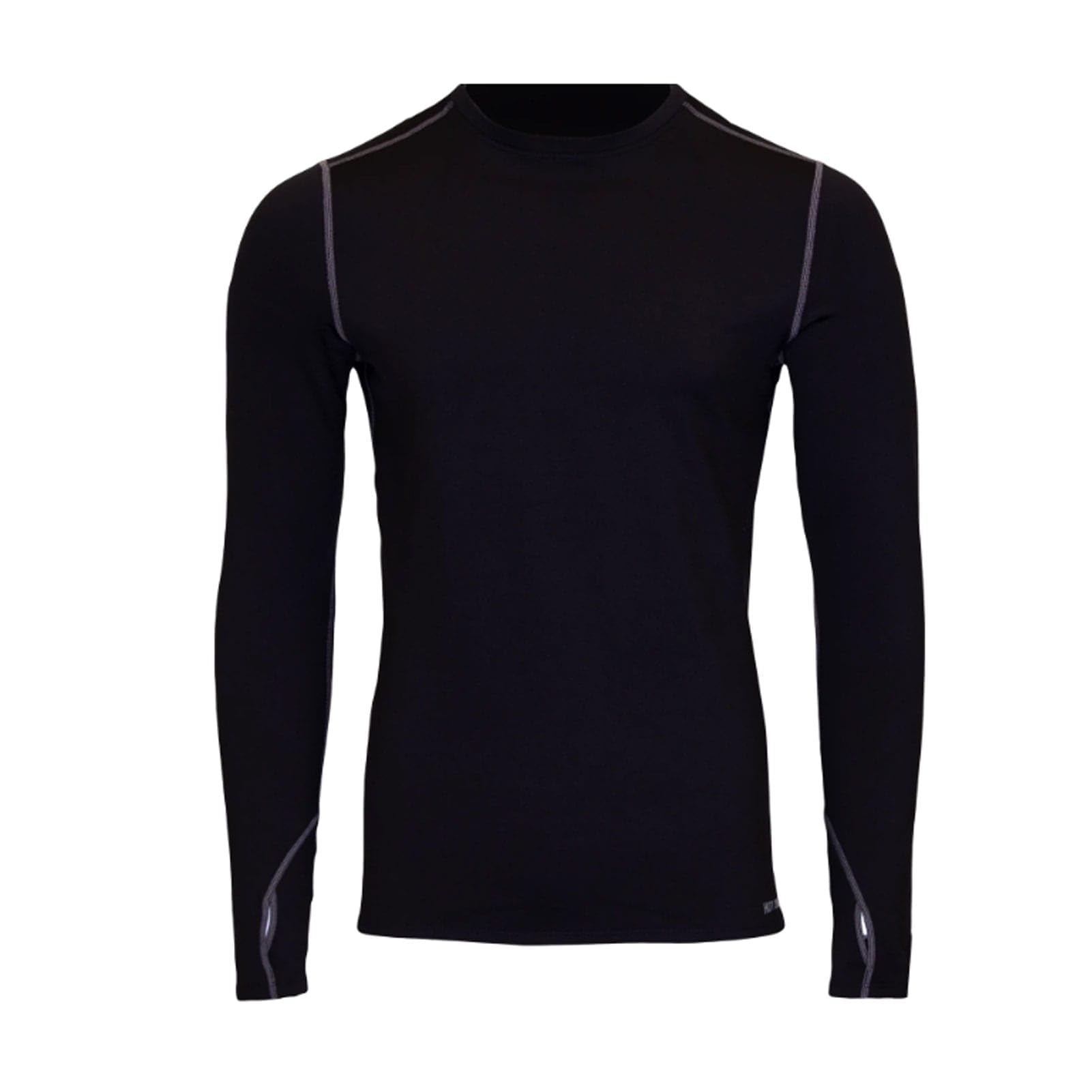 Hot Chillys Men's Micro-Elite Chamois Crewneck- Available in Can (Black, Large)