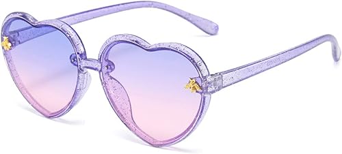 WZWLKJ Gafas de sol de moda con forma de corazón de abeja para niños, protección UV 400, vacaciones en la playa al aire libre