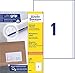 Produktbild AVERY Zweckform 3418 Universal Etiketten (100 Klebeetiketten, 200x297mm auf A4, Papier matt, bedruckbare Versandetiketten, selbstklebende Versandaufkleber mit ultragrip, DHL) 100 Blatt, weiß