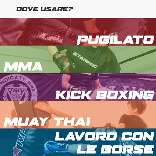 Starpro Guantes de boxeo para hombres y mujeres, guantes de entrenamiento profesional, de piel sintética, Muay Thai, MMA, kickboxing, entrenamiento en casa, equipo de artes marciales, talla 274 a 453 - imagen 6