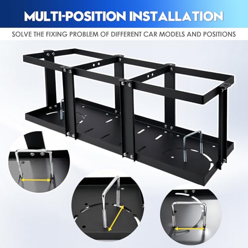 Gas Can Holder for Trailer, Fuel Jug Holder, with 6 Fixed Columns and Locking Straps, Fit for Holding three 5 to 5.5 Gallon Gas Cans（Compatible with VP Racing 5.5 Gallon Fuel Cans） (Triple oil drum support) by Tordale - Image 3
