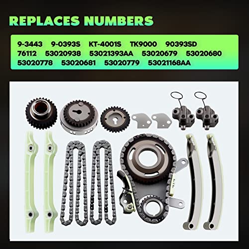 Scitoo Timing Chain Kit (Jtec Gear) Automotive Replacement Timing Parts Chain Sets Tk5047 Fits For 1999-2004 Dodge Jeep 4.7L 4.7 #TOP3