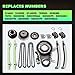 SCITOO Timing Chain Kit (JTEC Gear) Automotive Replacement Timing Parts Chain Sets TK5047 fits for 1999-2004 Dodge Jeep 4.7L 4.7