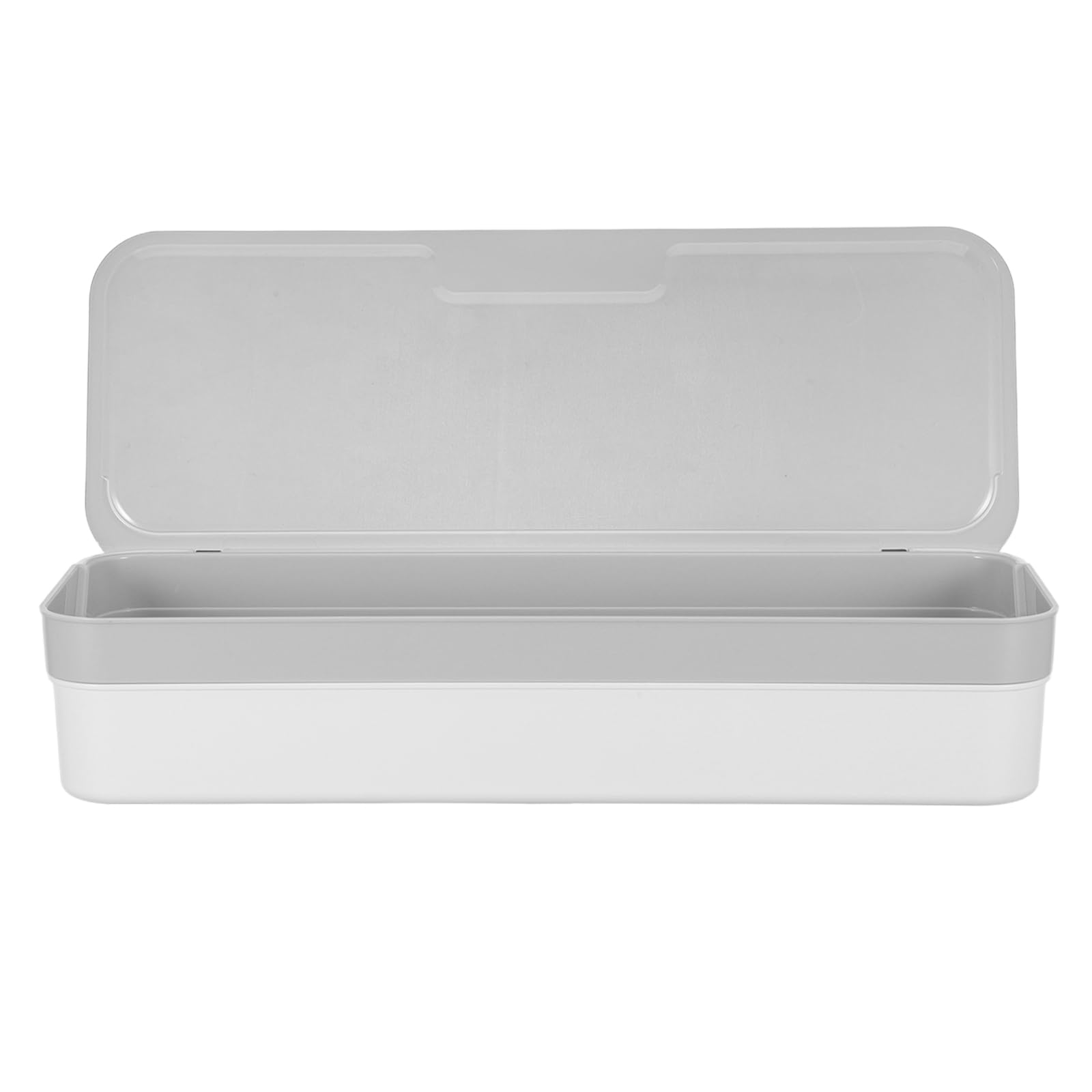 Gatuida Bandeja Organizadora para Cubiertos con Tapa Abatible, Apilable y Transparente, Contenedor para Utensilios de Cocina con Protección Anti Polvo, Adecuado para Almacenamiento