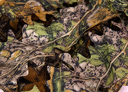 Ghillie Camouflage Leafy Hat, Ginsco 3D Camo Full Face Mask for Men Turkey Head Cover Headwear for Outdoor Turkey Hunting Photograph (Jungle)