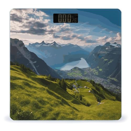 Báscula Digital de Baño con Pantalla LED y Vidrio Templado miniatura 1