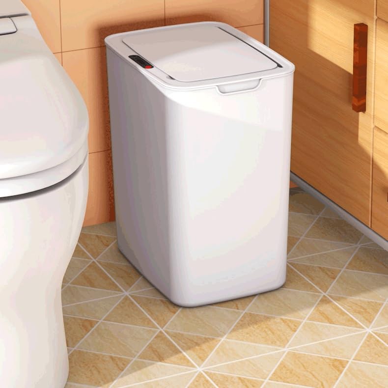 yghlh Kitchen Trash Bin Bathroom Touch Trash Can in The Toilet Smart Bucket Waste Bins Dustbin Smart Kitchen 3