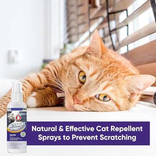 Katzenabwehrspray, 100ml Katzen Fernhaltespray für Innen und Außen, für Katzen Beruhigungsmittel für Katzen,Kratzfestes für Sofa-Tür-Tisch-Möbel