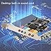 Jkjhbhged PCIe Sound Card PCI-E X1 CMI8738 Chip 32/64 Bit Sound Card Stereo 5.1 Channel Desktop Built-in Sound Card for PC